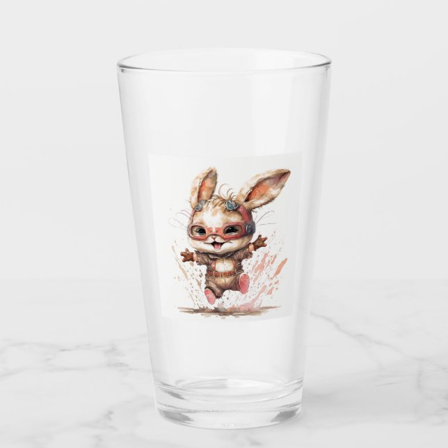 Feliz Bunny Glass Tumbler (Anverso)