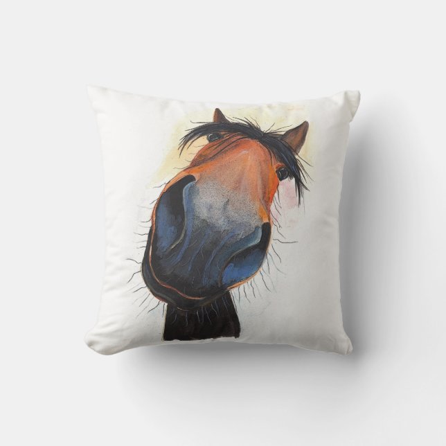 Feliz caballo, feliz Dave, Cojín decorativo Cushio (Anverso)