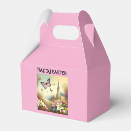 FELIZ caja de favores de Pascua en rosa