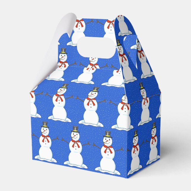 Feliz caja de regalo de Navidades de Snowman (Front Side)