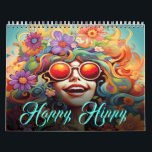 Feliz Calendario Hippy<br><div class="desc">Un calendario psicodélico y groovy con temática hippie sería un regalo fantástico por una infinidad de razones. Más allá de seguir el rastro de las fechas, este calendario único sirve como una ráfaga diaria de color, creatividad y positividad, que se remonta a la era del amor, la paz y la...</div>