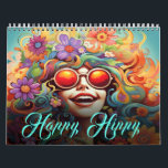 Feliz Calendario Hippy<br><div class="desc">Un calendario psicodélico y groovy con temática hippie sería un regalo fantástico por una infinidad de razones. Más allá de seguir el rastro de las fechas, este calendario único sirve como una ráfaga diaria de color, creatividad y positividad, que se remonta a la era del amor, la paz y la...</div>