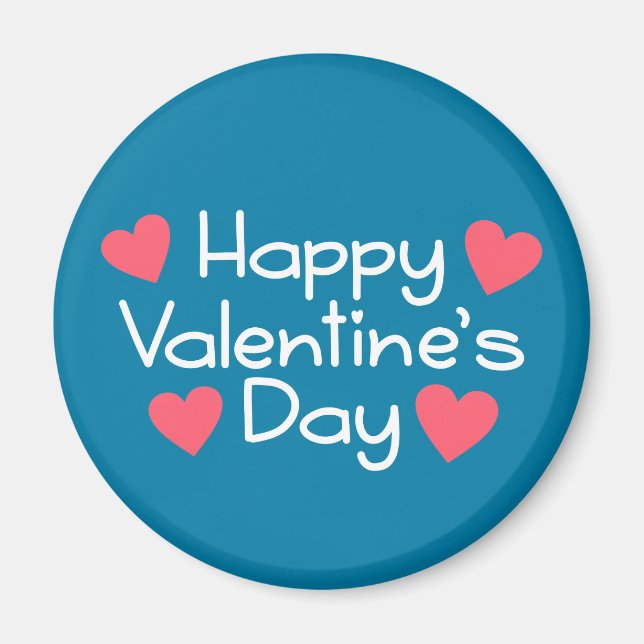 Feliz caligrafía del Día de San Valentín | Imán (Frente)