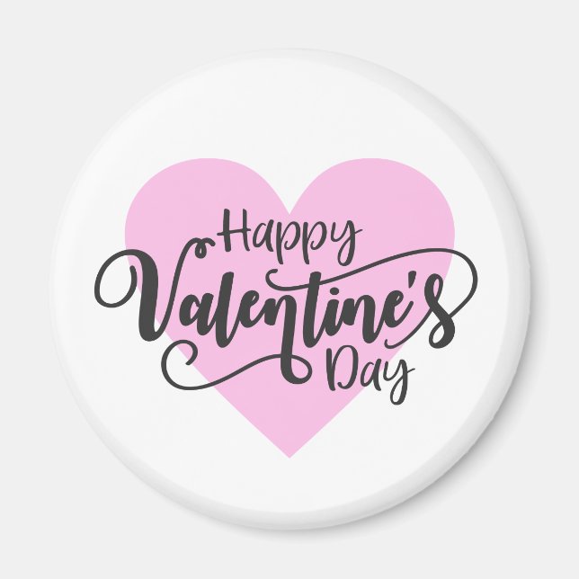 Feliz caligrafía del Día de San Valentín | Imán (Frente)