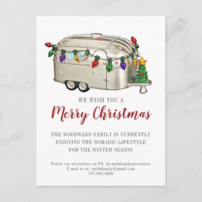 Feliz Camino De Navidad Saludando En La Carretera (Anverso)