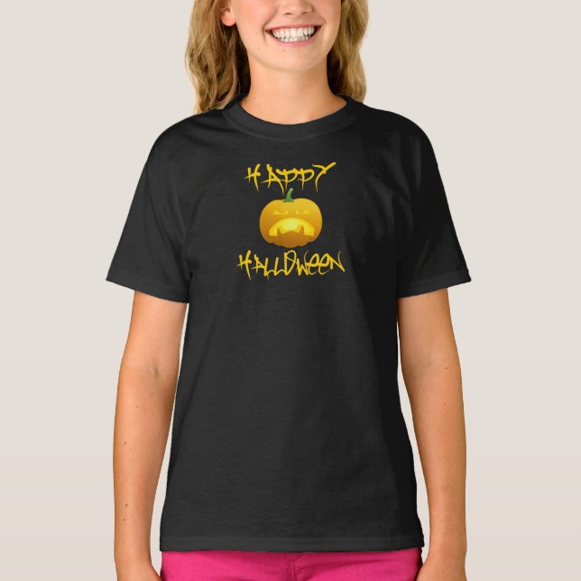 Feliz Camisa de Calabaza de Halloween (Anverso)
