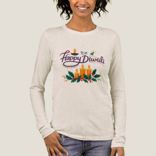 Feliz Camisa de Larga Manga para Mujeres Diwali