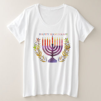 Feliz Camisa Hanukkah Plus-Size