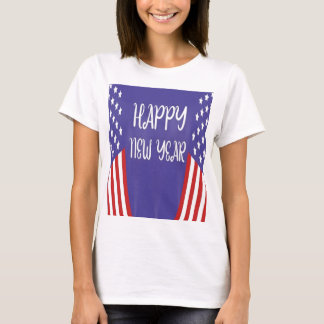 FELIZ CAMISETA DE AÑO NUEVO DE UNA MUJER EN EEUU