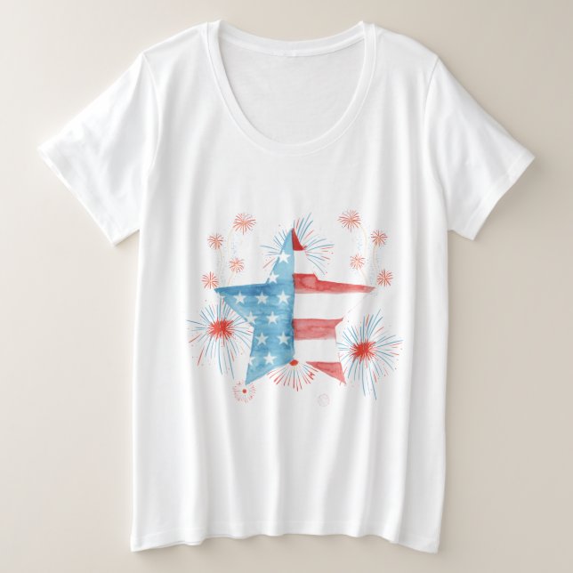 FELIZ Camiseta DE BANDERA DE CUARTA ESTRELLA (Anverso del diseño)