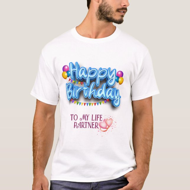 FELIZ Camiseta de celebración de cumpleaños - dive (Anverso)