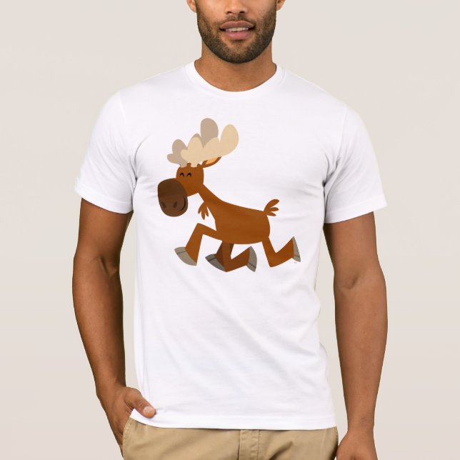 Feliz camiseta de los alces del dibujo animado (Anverso)