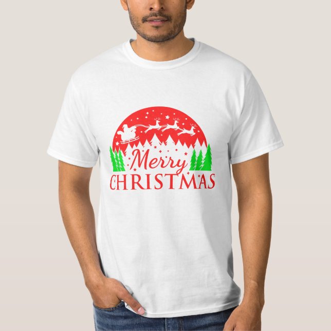 Feliz camiseta de navidad masculina (Anverso)