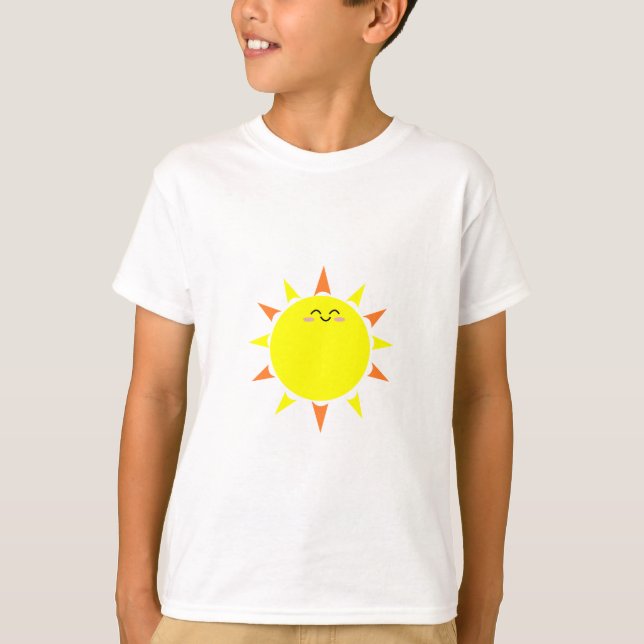 Feliz camiseta de Sun Kids - Alegre diseño de vera (Anverso)