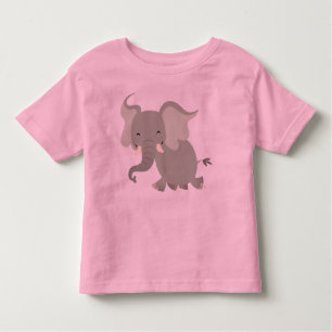 Feliz camiseta linda de los niños del elefante del