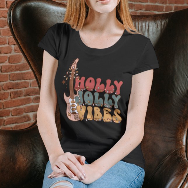 Feliz camiseta navideña para Holly Jolly Vibes (Subido por el creador)