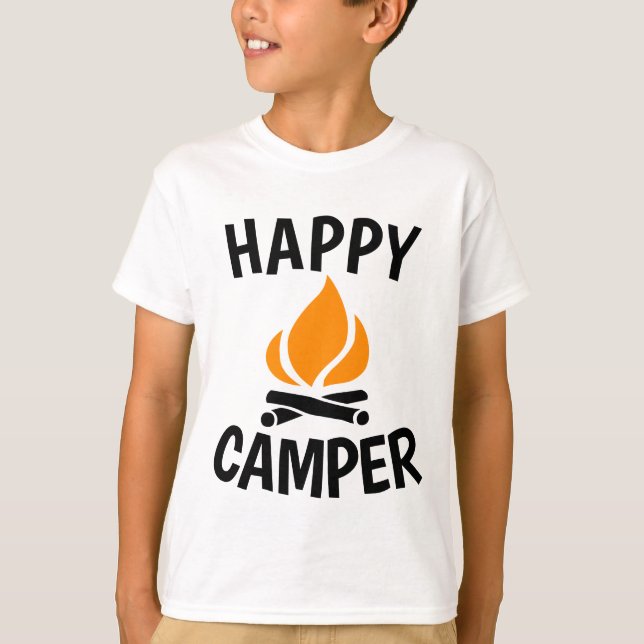 FELIZ CAMPER, camisetas de camping (Anverso)
