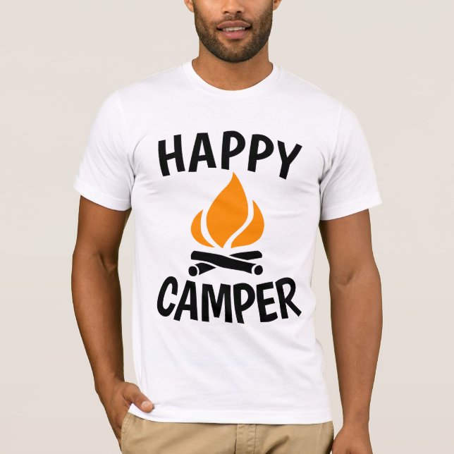 FELIZ CAMPER, camisetas de camping (Anverso)