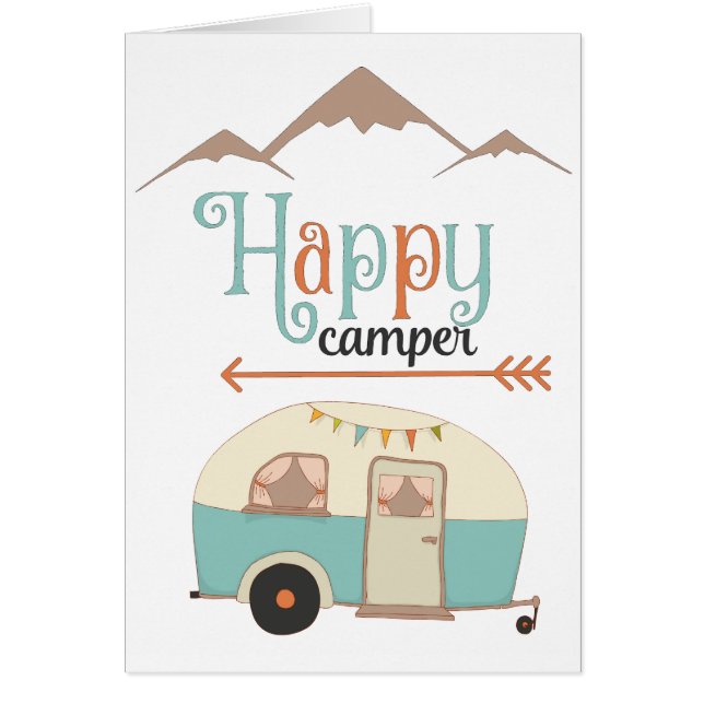 Feliz Camper Cute Retro RV (Frente)