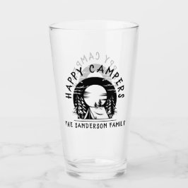 Feliz Campers Familia Nombre Camping Viaje Negro