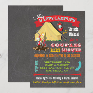Feliz Campers Invitaciones a la ducha para bebés