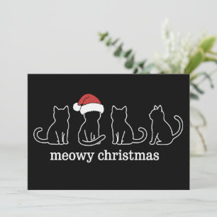 Feliz Catmas Gato Navidad Adorable Gatito Gatos Sa
