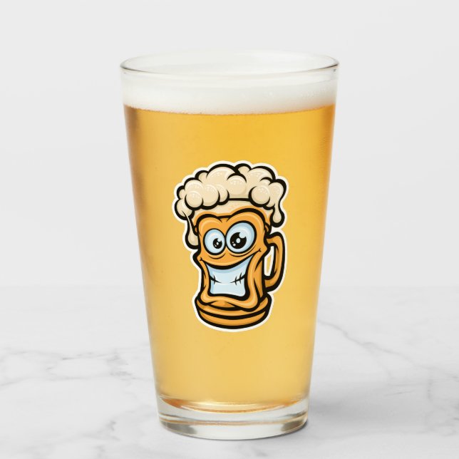 Feliz Cerveza Mug, Ilustracion divertido (Anverso (lleno))