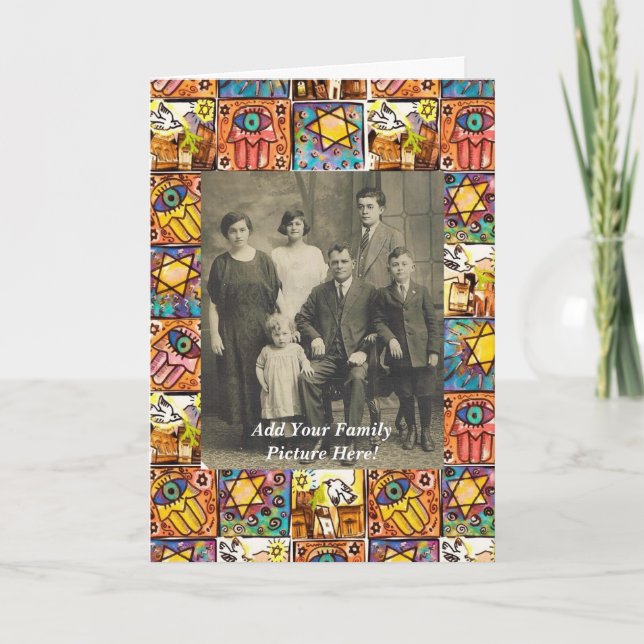 Feliz Chanukkah - Noche estrellada Tarjeta de Marf (Anverso)