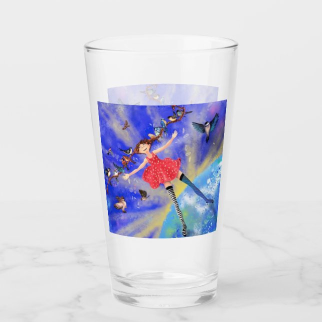 Feliz Chica con aves - Sucede (Anverso)