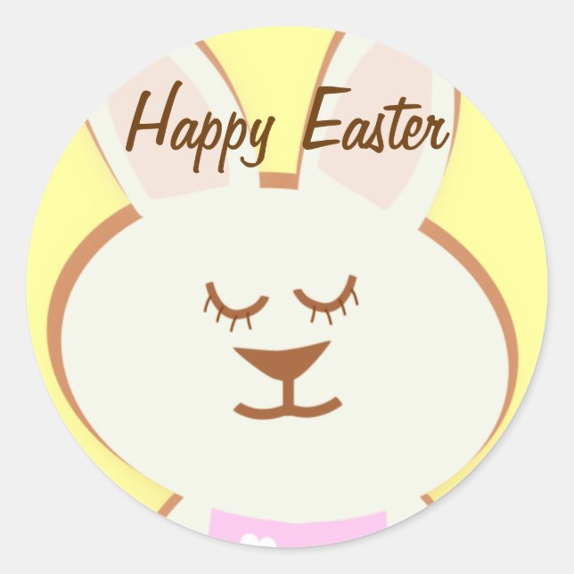 Feliz Chica de Pascua, Pegatinas conejitos (Anverso)