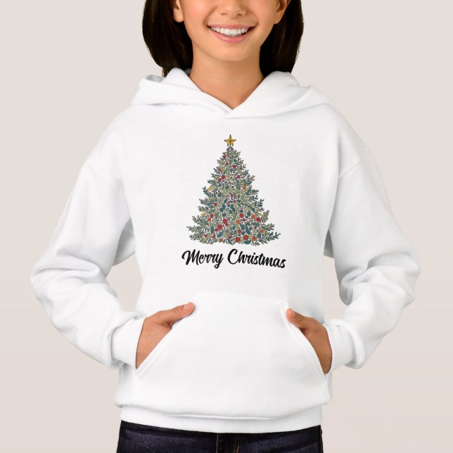 Feliz chica navideño camiseta (Anverso)