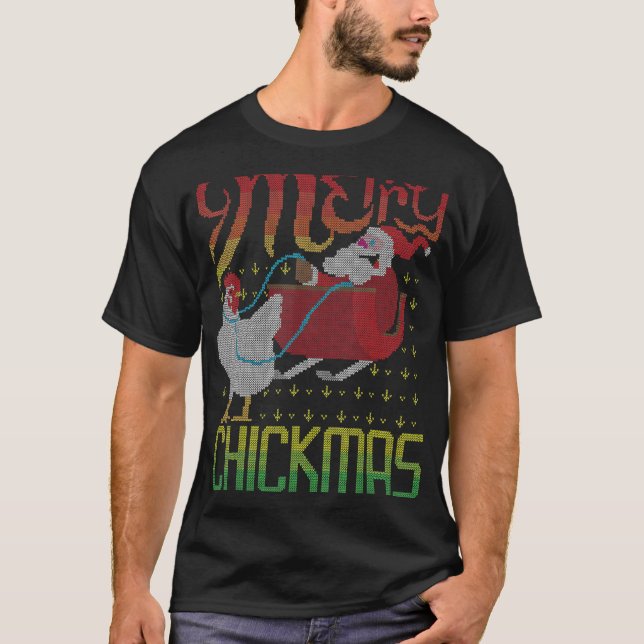 Feliz Chickmas Pollo Jersey Feo De Navidad Poul (Anverso)