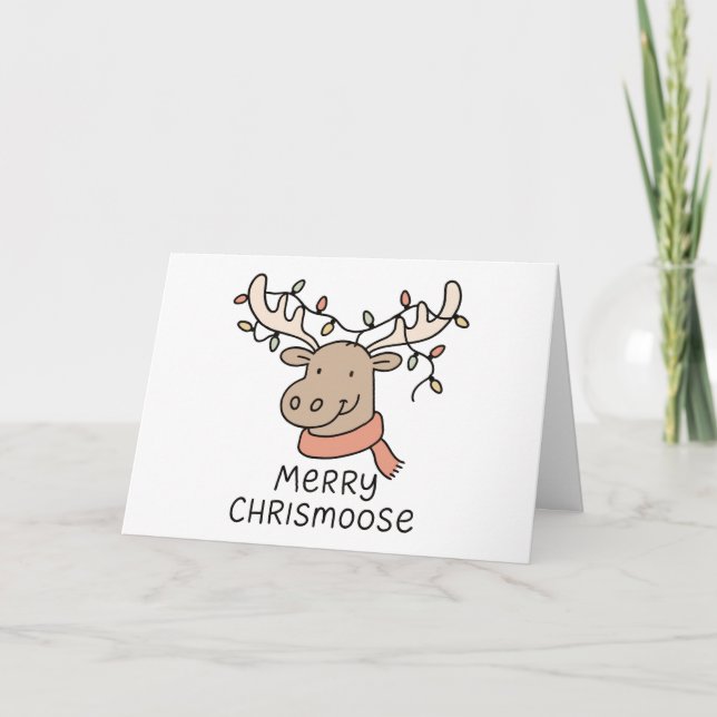 Feliz Chrismoose - Tarjeta divertida de Navidad (Anverso)