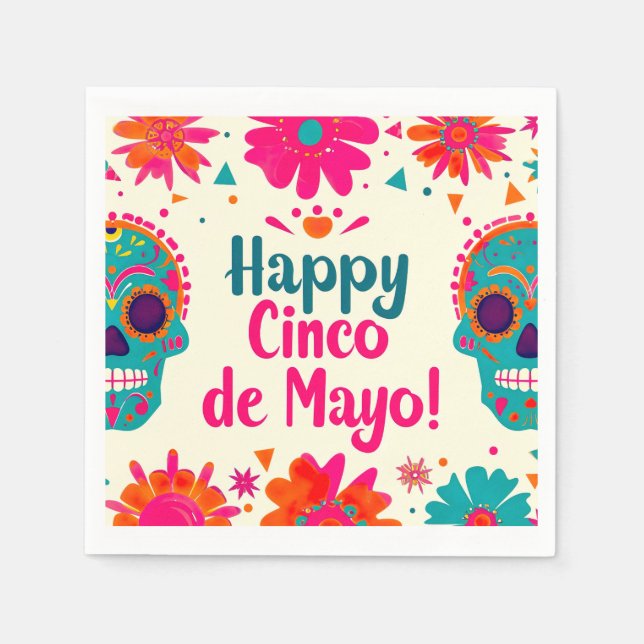 ¡Feliz Cinco de Mayo! Servilleta de papel (Anverso)