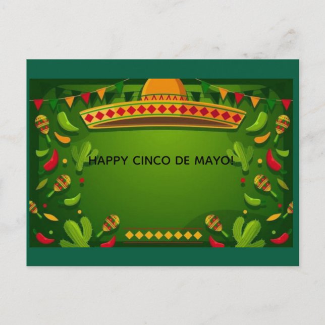 Feliz Cinco de Mayo! Tarjeta de Felicitación (Anverso)