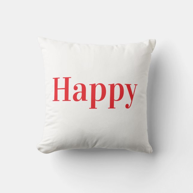 Feliz Cojín decorativo (Anverso)