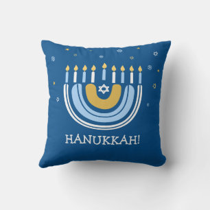 Feliz Cojín decorativo arcoiris de Hanukkah Menora
