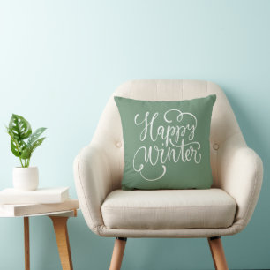 Feliz Cojín decorativo de Navidades de invierno