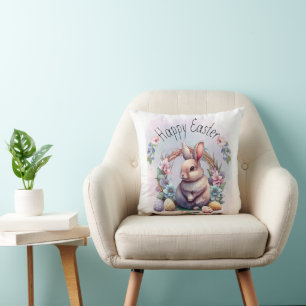 Feliz Cojín decorativo de Pascua