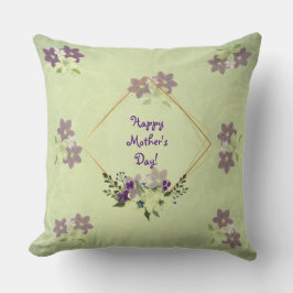 FELIZ COJÍN DECORATIVO DEL DÍA DE LA MADRE (OLIVE)