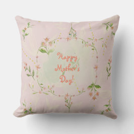 FELIZ COJÍN DECORATIVO DEL DÍA DE LA MADRE (ROSA)