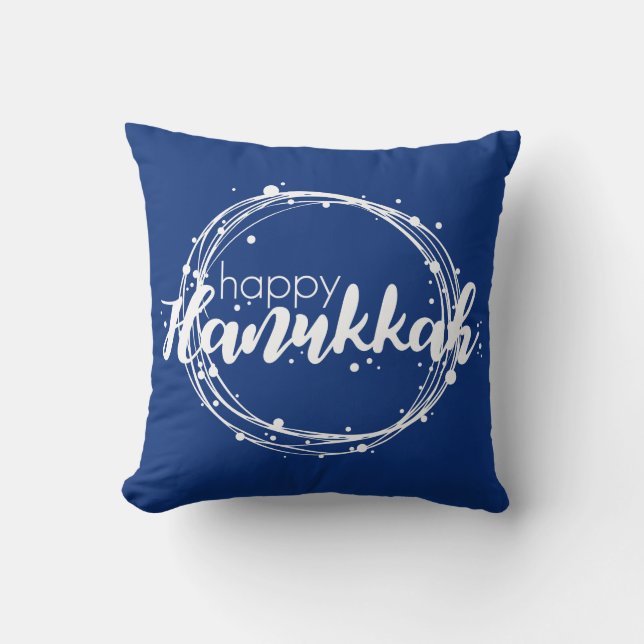 Feliz Cojín decorativo feriado de las burbujas de  (Anverso)