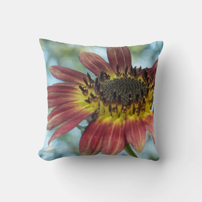 Feliz Cojín decorativo Girasol Rojo (Anverso)