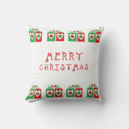 Feliz Cojín decorativo navideño para sofa o cama