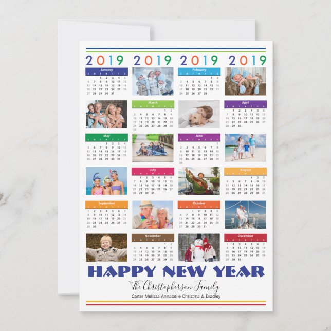 FELIZ Collage de fotos 2019 (Anverso)