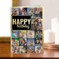 Feliz Collage de fotos de cumpleaños con 17 fotos 