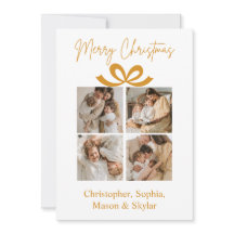 Feliz Collage de fotos de Navidad Gold