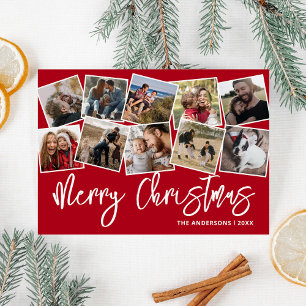 Feliz Collage de fotos Rojo de Navidad