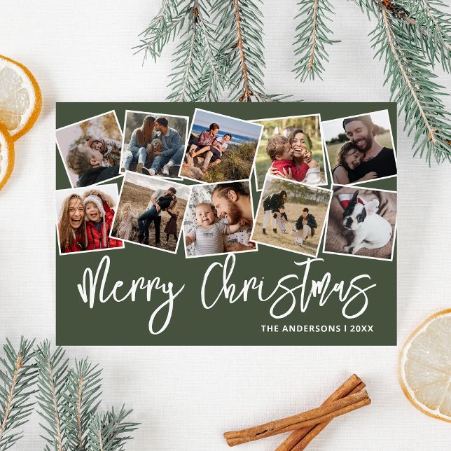 Feliz Collage de fotos Verde de Navidad (Subido por el creador)