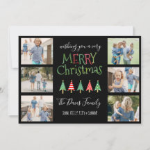 Feliz collage de los árboles de navidad